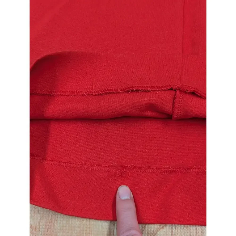 Diane Von Furstenberg Red Sleeveless Faux 2 piece Knee-Lenght Red Dress sz 2 - Picture 7 of 10